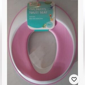 Pink and White Kids' Toilet Seat
